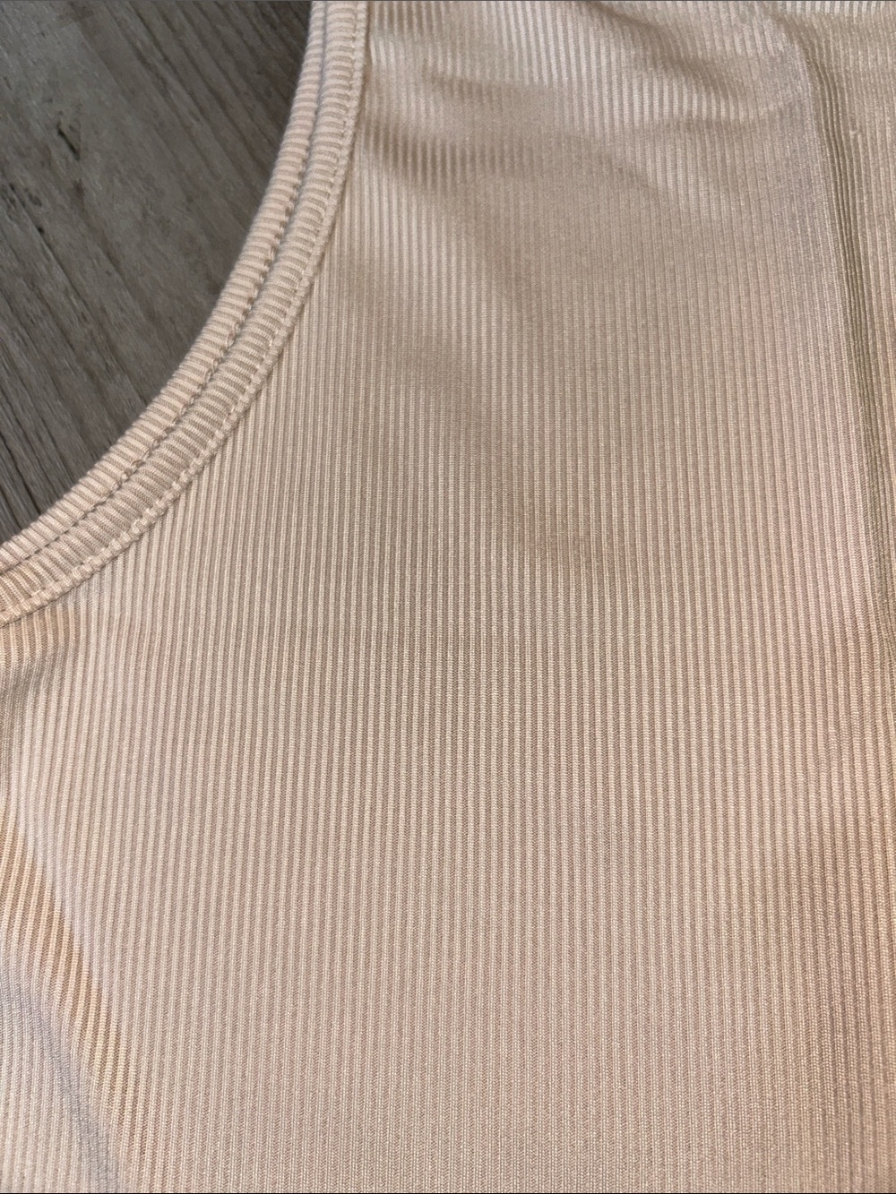 Cream Ribbed Cropped Tank - Picture 3 of 3